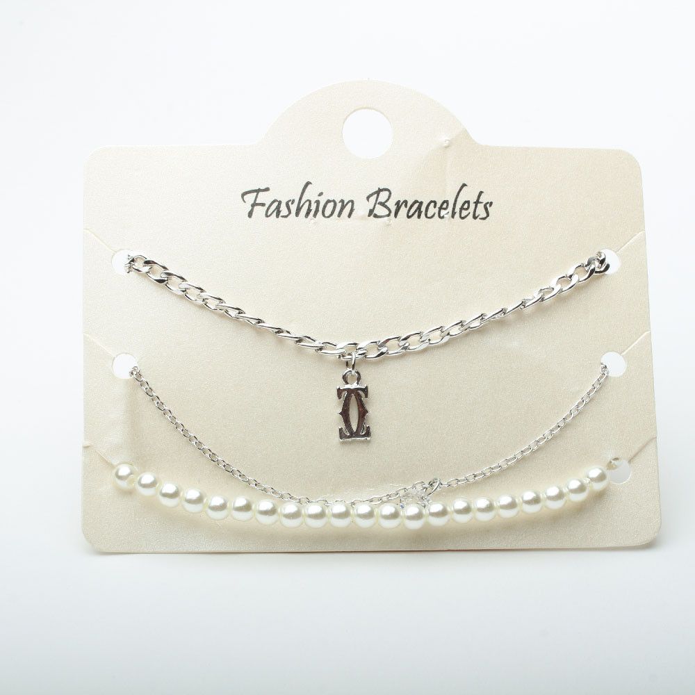 مجموعه اساور ثلاث قطع اسواره متوفر 2 لون فضي