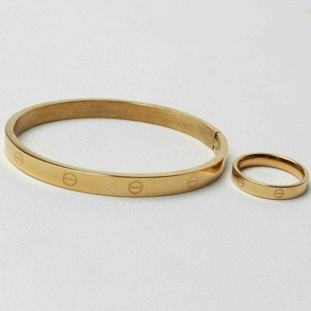 اسواره ماركة كارتير مع خاتم اسواره ماركه CARTIER ذهبي 5