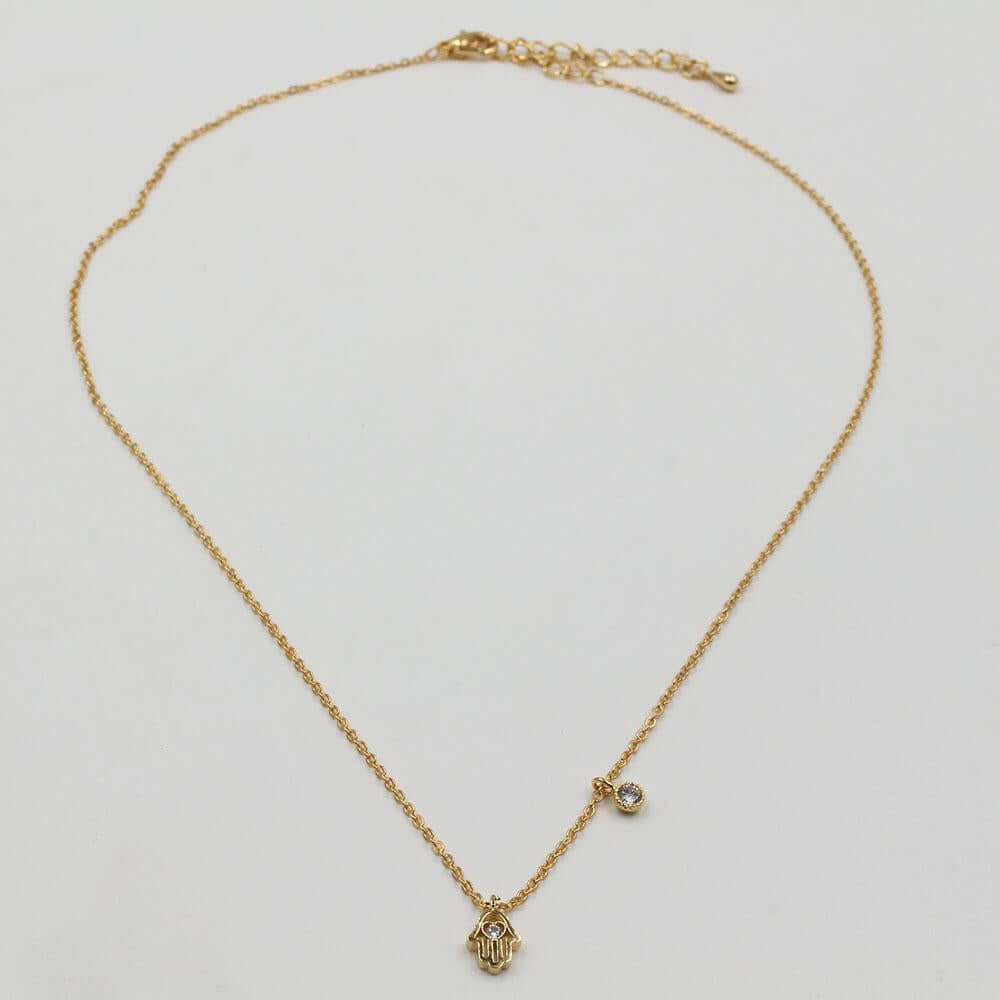 سلسال كف ناعم بفص زركون سلسال متوفر 2 لون