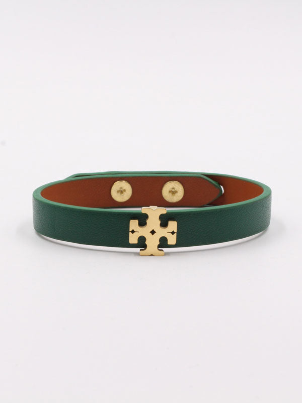 اسوارة توري بورش جلد فلات لوقو اسواره tory burch اخضر