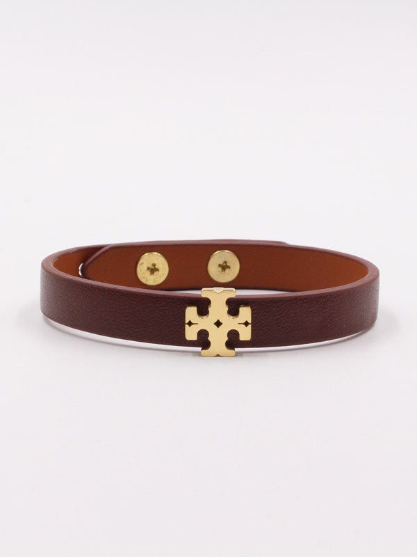 اسوارة توري بورش جلد فلات لوقو اسواره tory burch بني