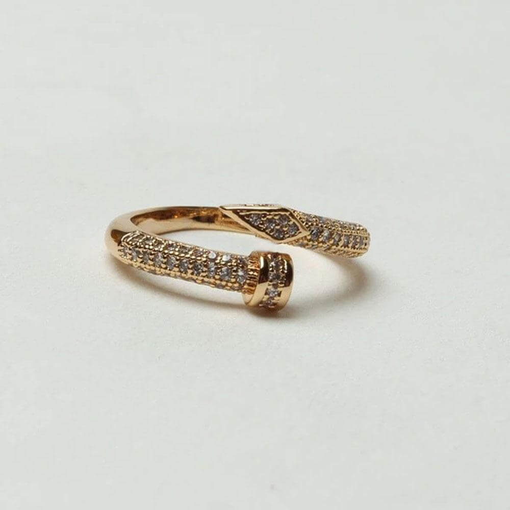 خاتم كارتير مسمار مرصع زركون خواتم CARTIER ذهبي