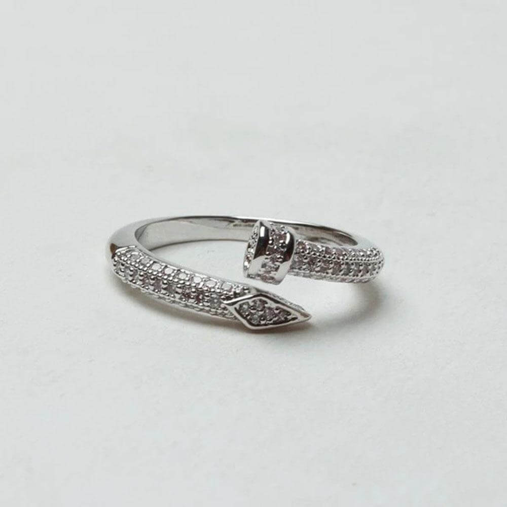 خاتم كارتير مسمار مرصع زركون خواتم CARTIER فضي