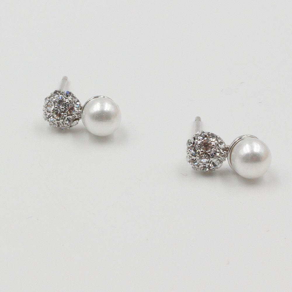 حلق مدور كريستال بلولو حلق متوفر 2 لون فضي