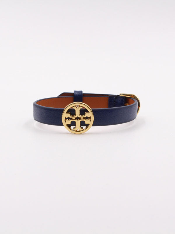 اسوارة توري بورش جلد بيق لوقو اسواره tory burch كحلي