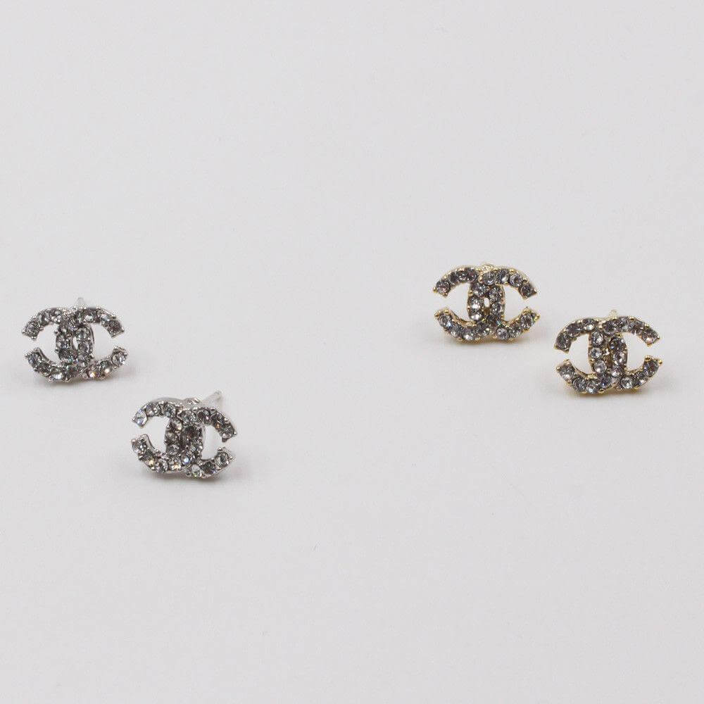 حلق شانيل كريستال صغير حلق chanel