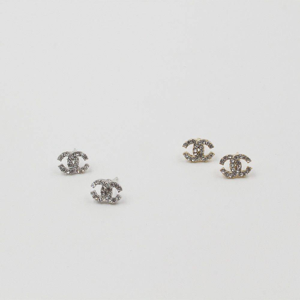 حلق شانيل كريستال صغير حلق chanel