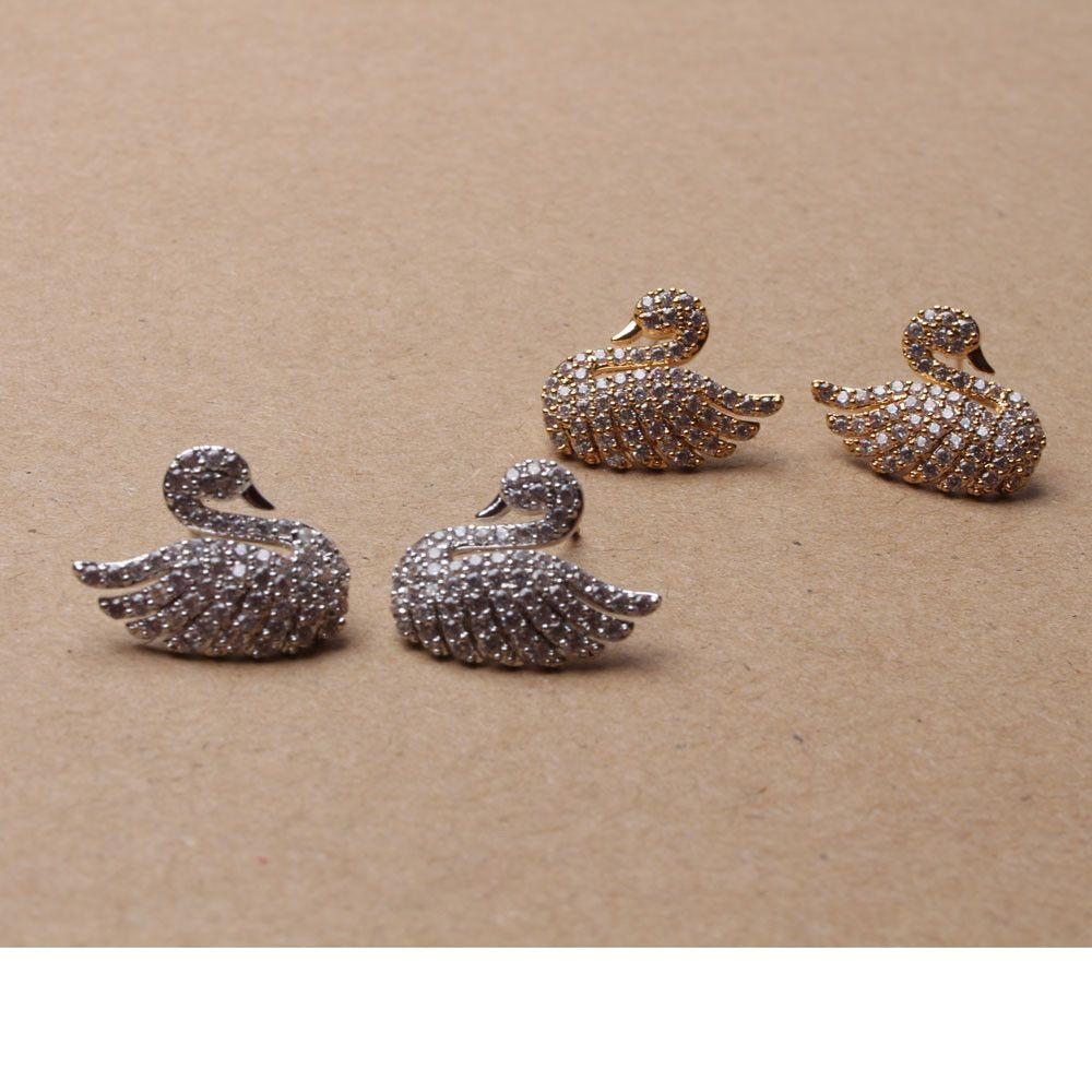 حلق وزه ناعم زركون حلق متوفر 2 لون