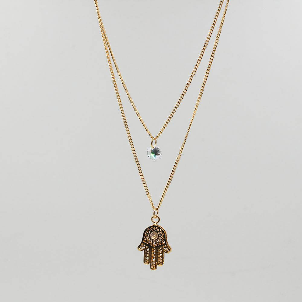 سلسال كف دورين زركون سلسال متوفر 2 لون ذهبي