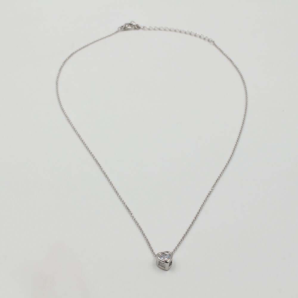 سلسال قلب ناعم سلسال متوفر 2 لون فضي