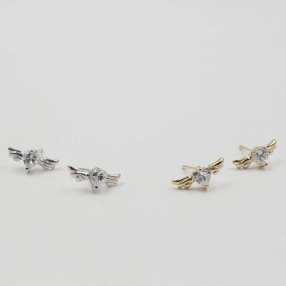 حلق جناح بفص قلب حلق متوفر 2 لون