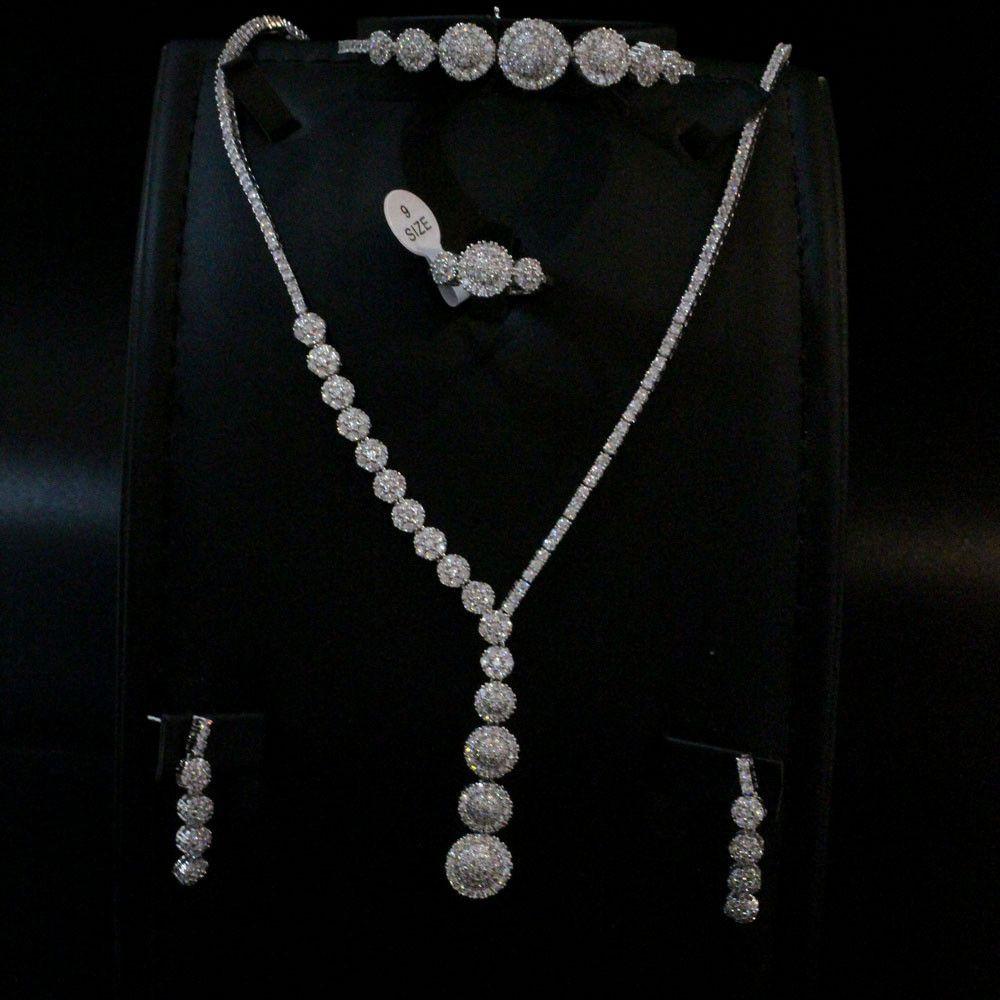 طقم سهره مدور زركون كوري 4 قطع اطقم متوفر 1 لون