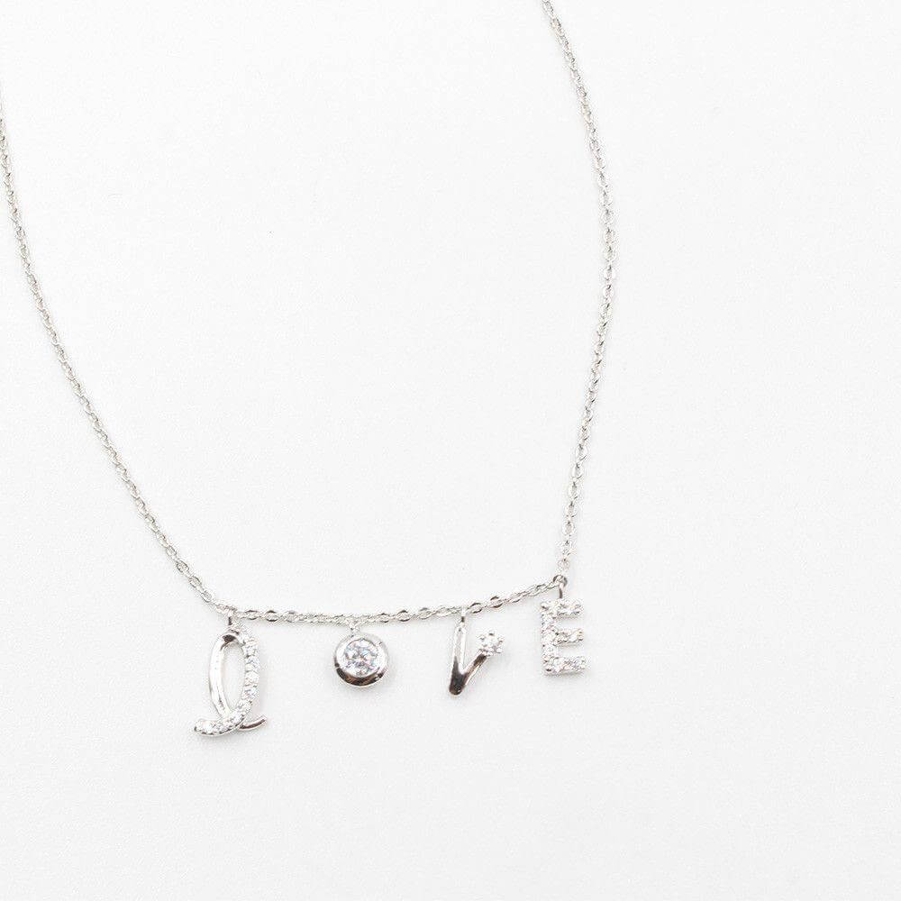 سلسال love زركون سلسال متوفر 2 لون فضي