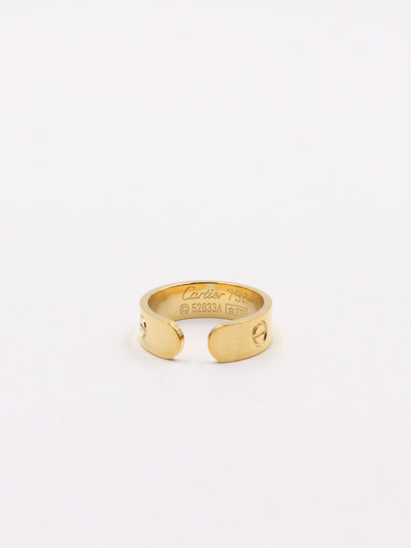 خاتم كارتير لوقو ذهبي فري سايز خواتم CARTIER