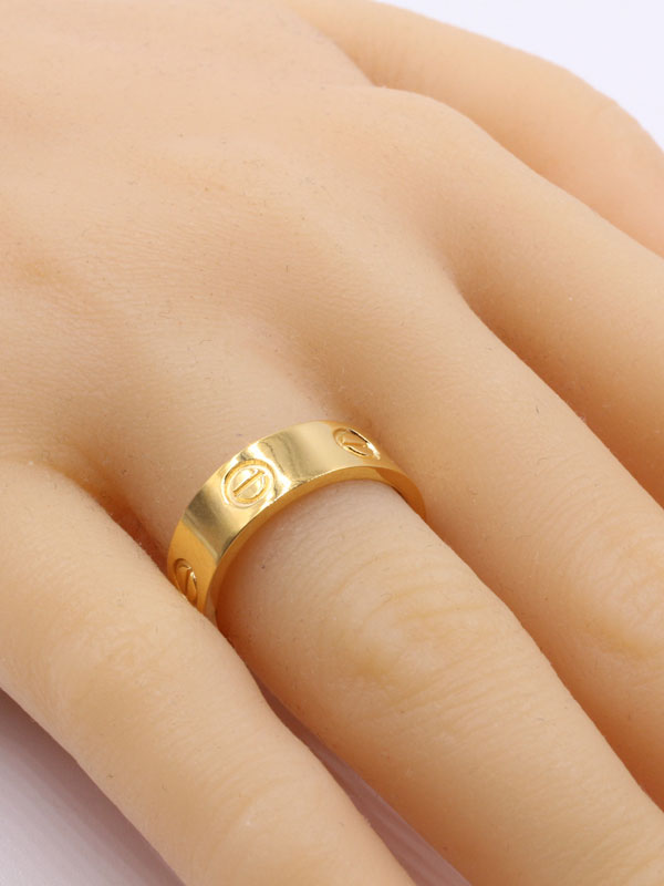 خاتم كارتير لوقو ذهبي فري سايز خواتم CARTIER