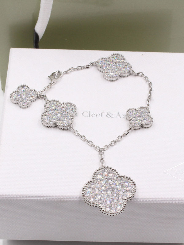 اساور فان كليف ملتي فلاورز سايز اسواره van cleef فضي
