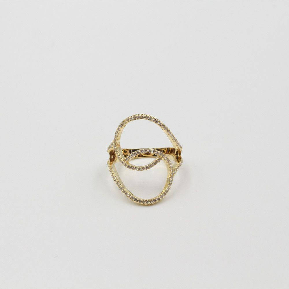 خاتم آيز زركون خواتم متوفر 2 لون ذهبي 6