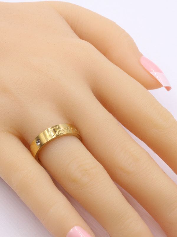 خاتم كارتير لوقو ذهبي 5MM خواتم CARTIER