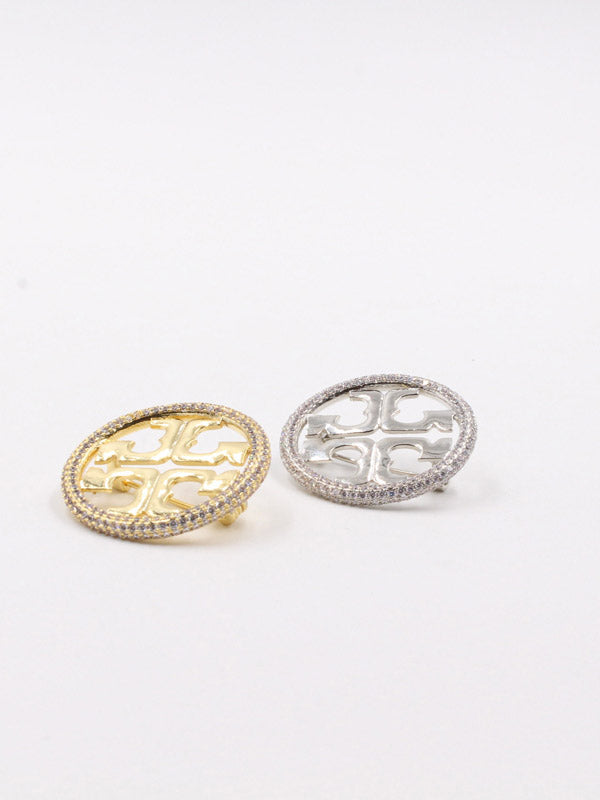 بروش توري بورش كريستال دائري بروش tory burch