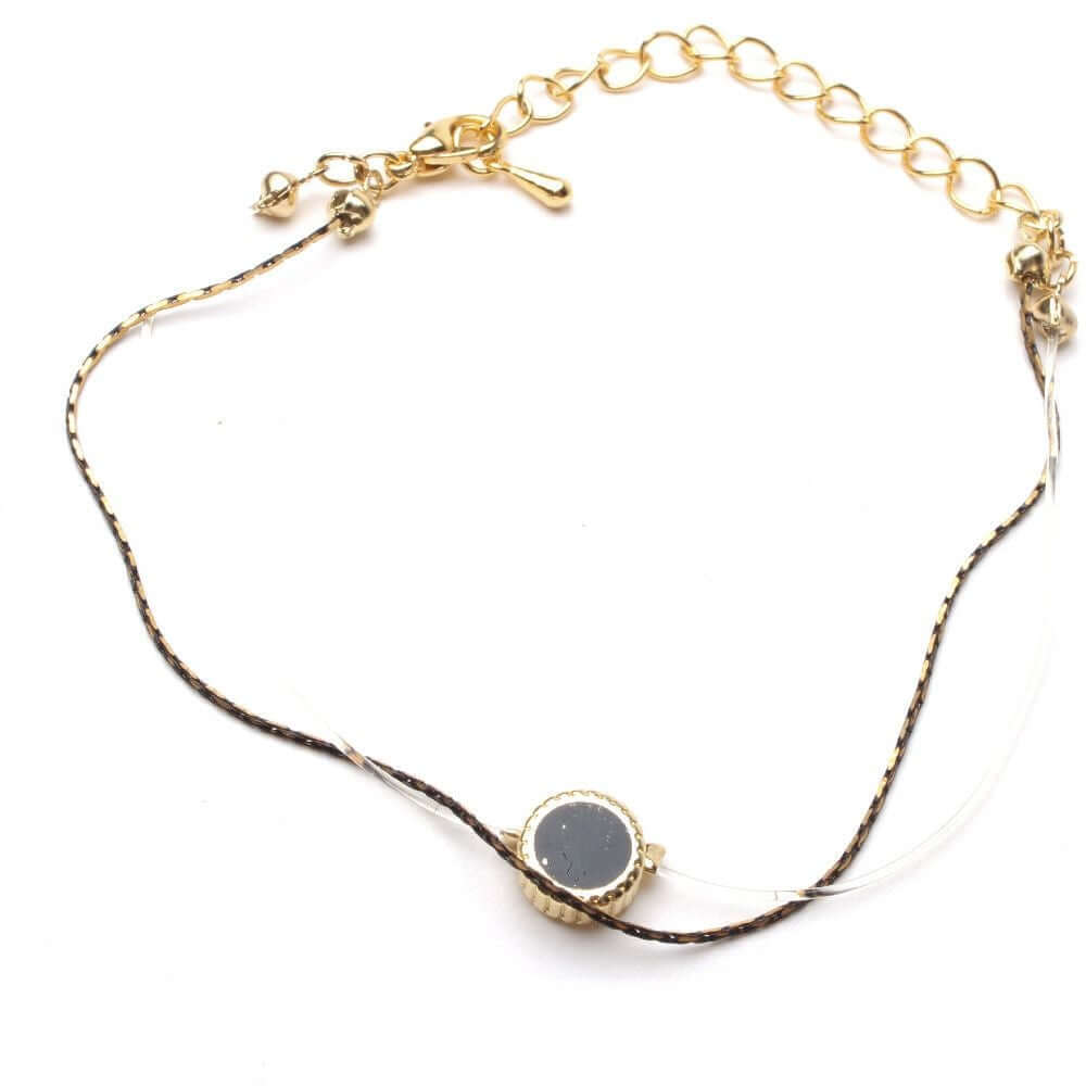 اسواره ناعمه بتعليقه دائريه اسواره متوفر 6 لون اسود