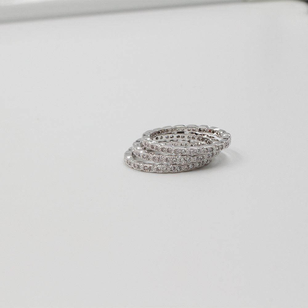 خواتم دبل توينز زركون ناعمه خواتم متوفر 3 لون