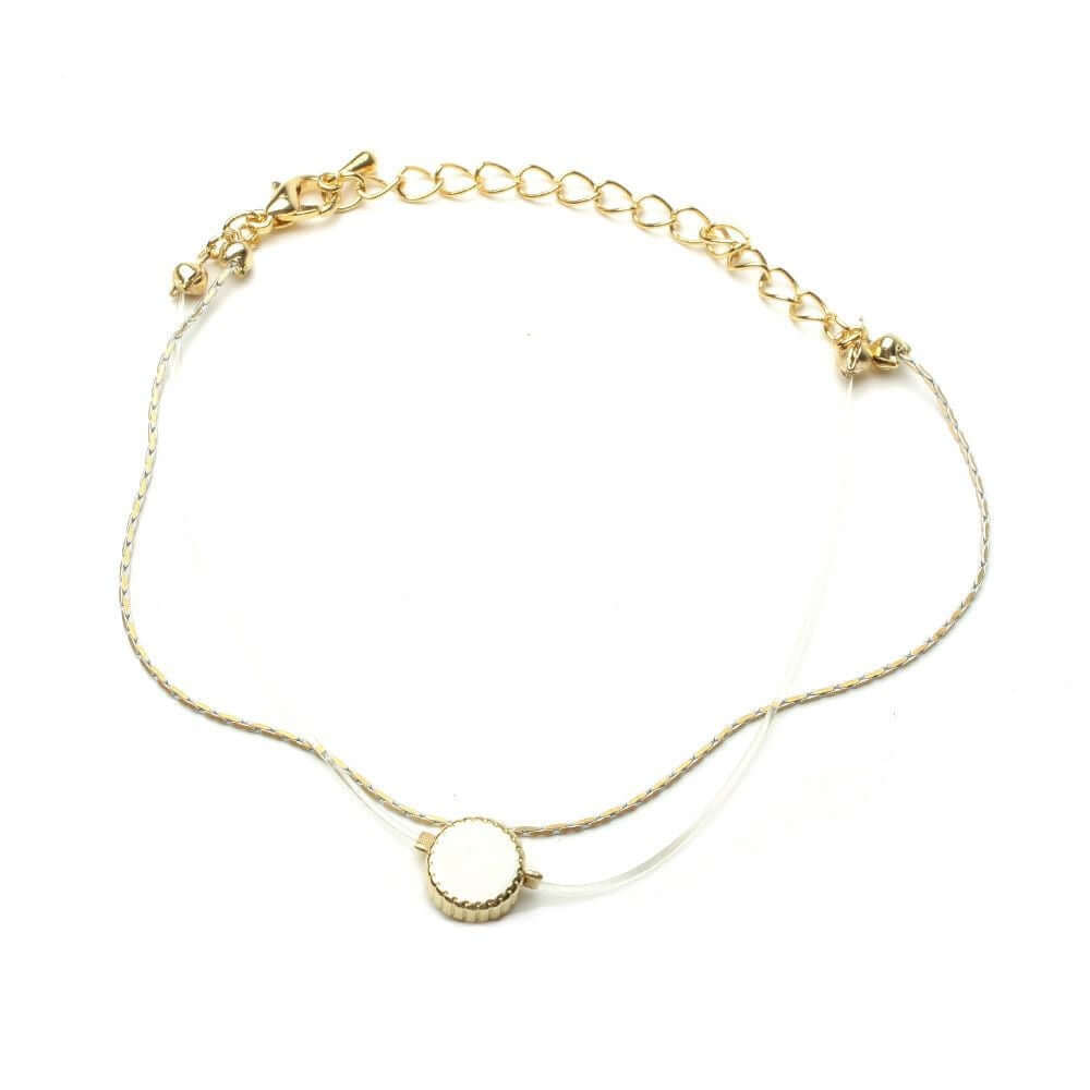 اسواره ناعمه بتعليقه دائريه اسواره متوفر 6 لون ابيض