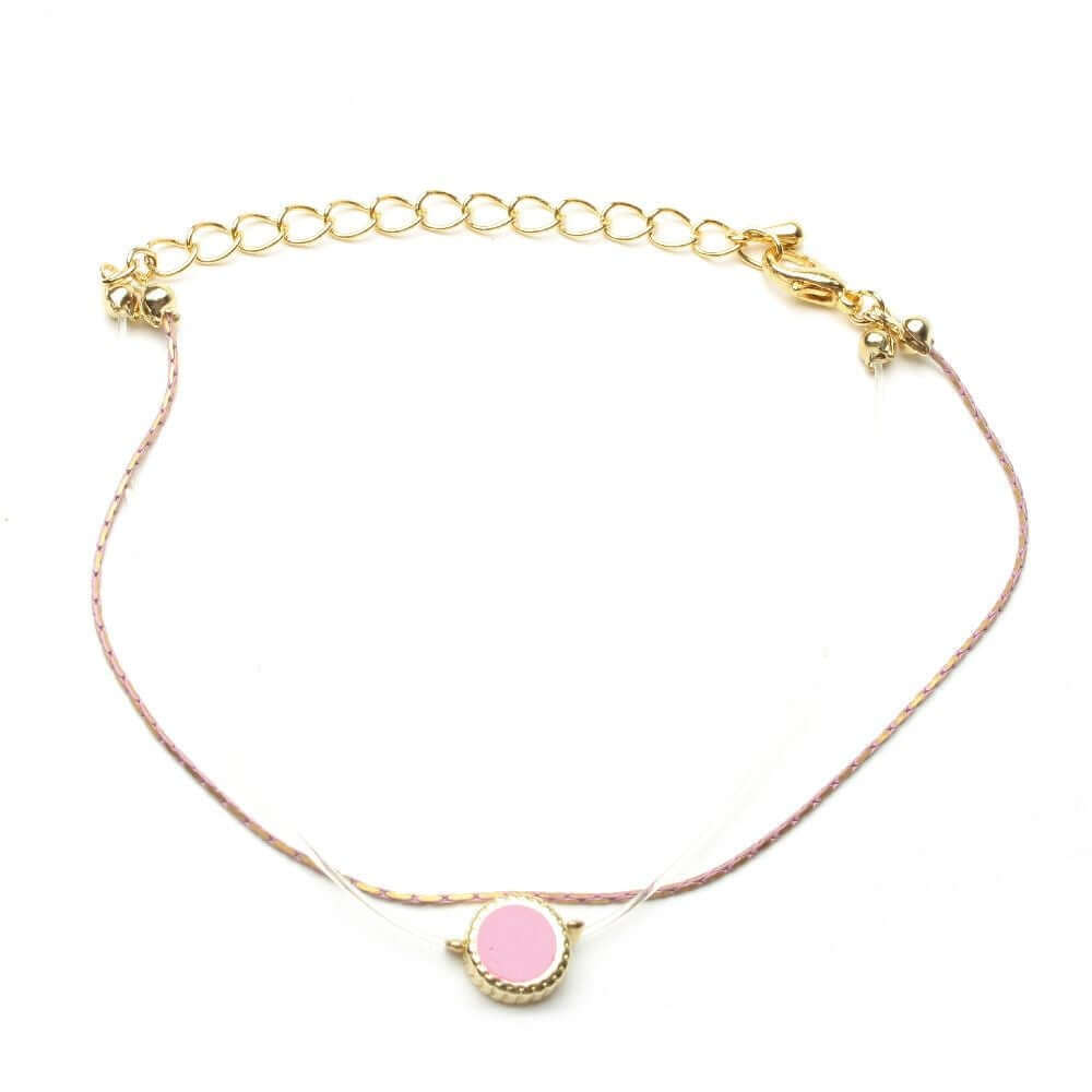 اسواره ناعمه بتعليقه دائريه اسواره متوفر 6 لون وردي