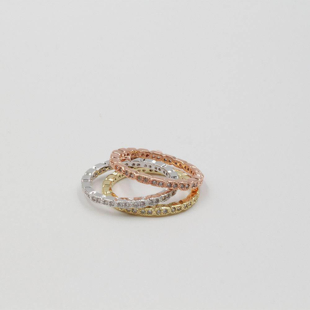 خواتم دبل توينز زركون ناعمه خواتم متوفر 3 لون ملون 6