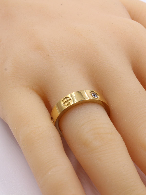 خاتم كارتير لوقو ذهبي زركون خواتم CARTIER