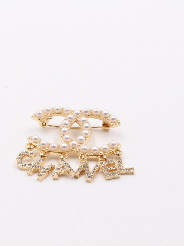 بروش شانيل لولو وكريستال بروش chanel