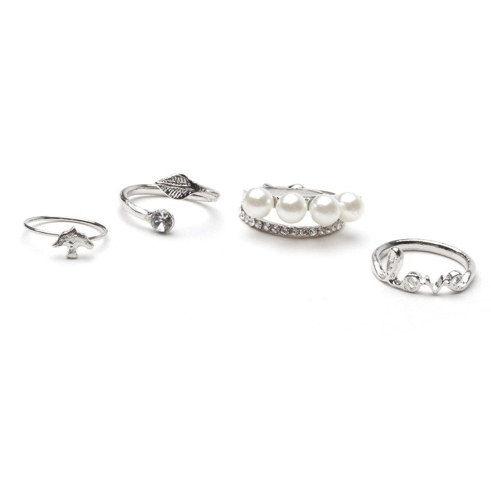 مجموعه 4 خواتم خواتم متوفر 1 لون