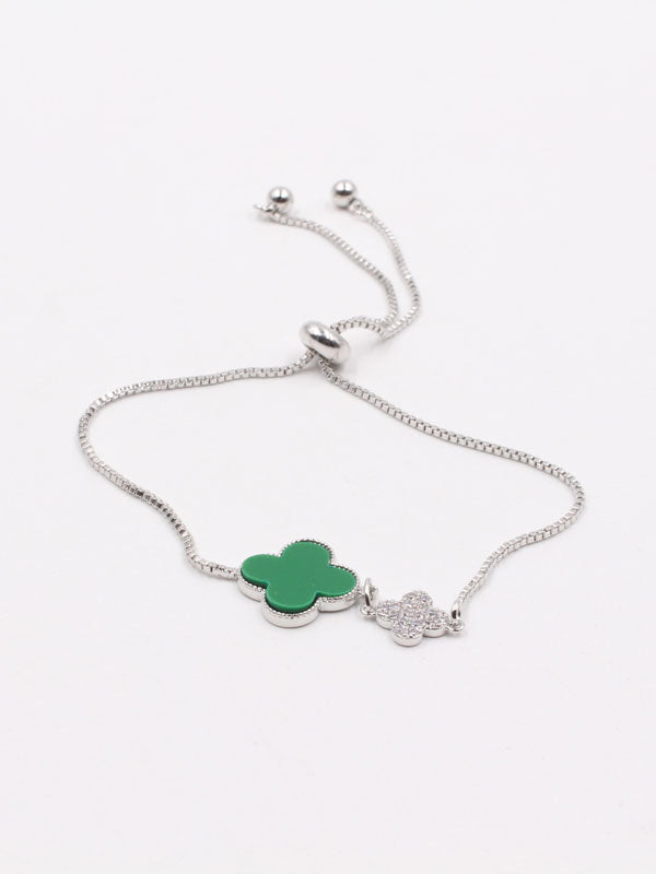 اسوارة فان كليف شيل سحاب ناعمة اسواره van cleef اخضر فضي