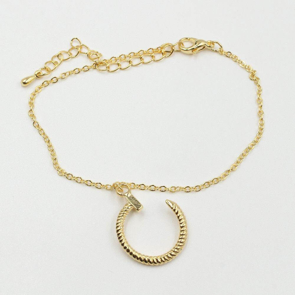 اسواره كارتير مسمار مدور اسواره متوفر 2 لون ذهبي