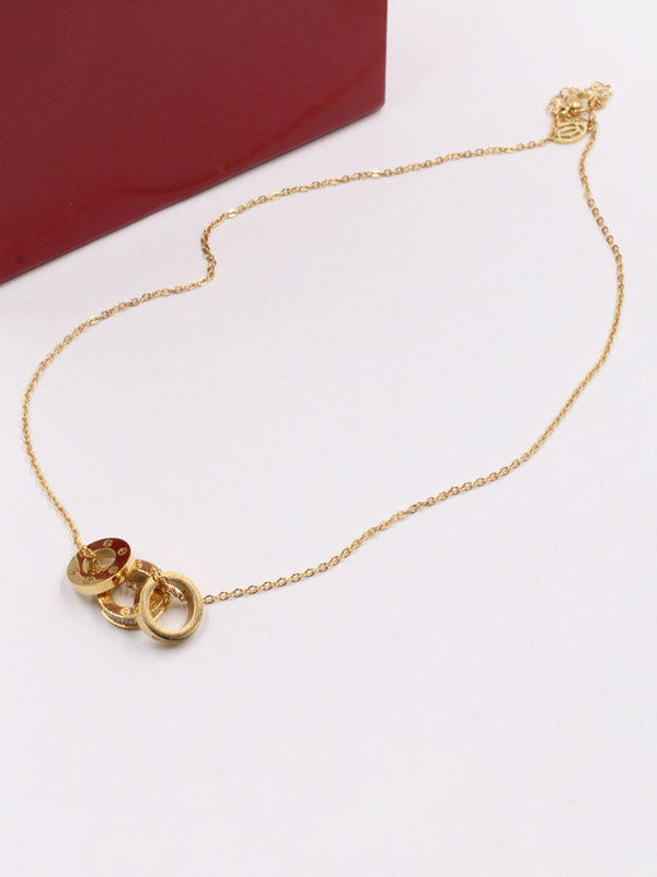 سلسال كارتير ثري سيركلز سلسال CARTIER ذهبي