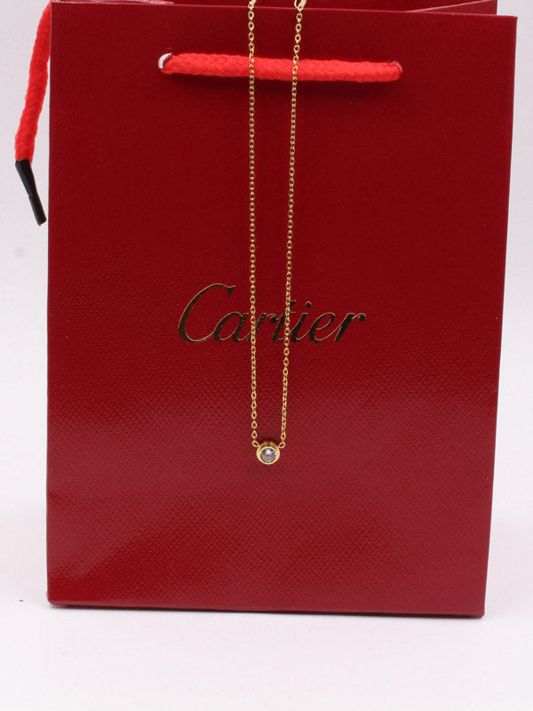 سلسال كارتير ناعم ون ستون سلسال CARTIER ذهبي