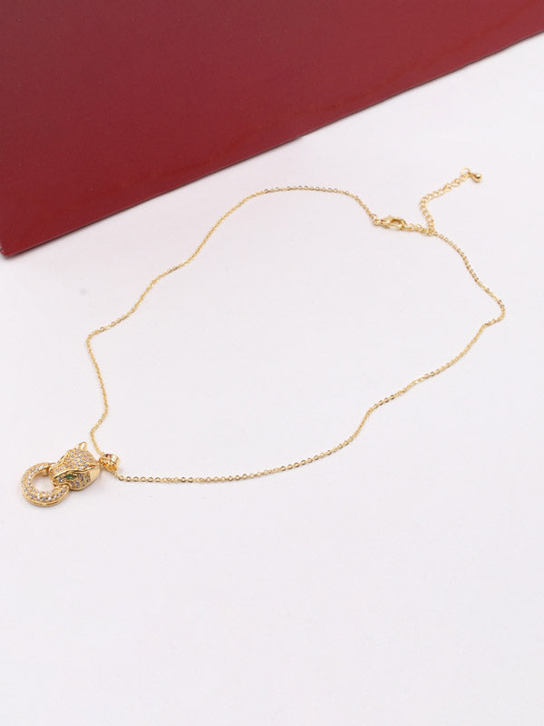سلسال كارتير تايقر سيركل فيس سلسال CARTIER ذهبي