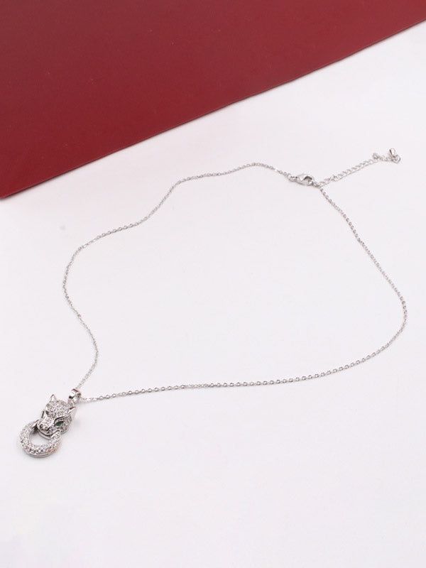 سلسال كارتير تايقر سيركل فيس سلسال CARTIER فضي