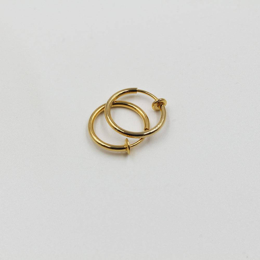 حلق مدور شاين صغير حلق متوفر 3 لون ذهبي