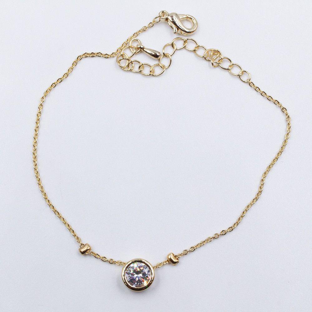 اسواره بفص سوليتير زركون اسواره متوفر 2 لون ذهبي