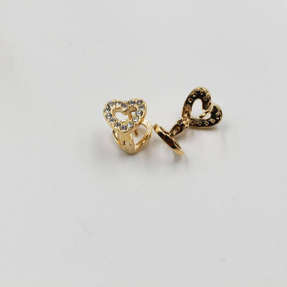 حلق كبس كريستال حلق متوفر 3 لون ذهبي