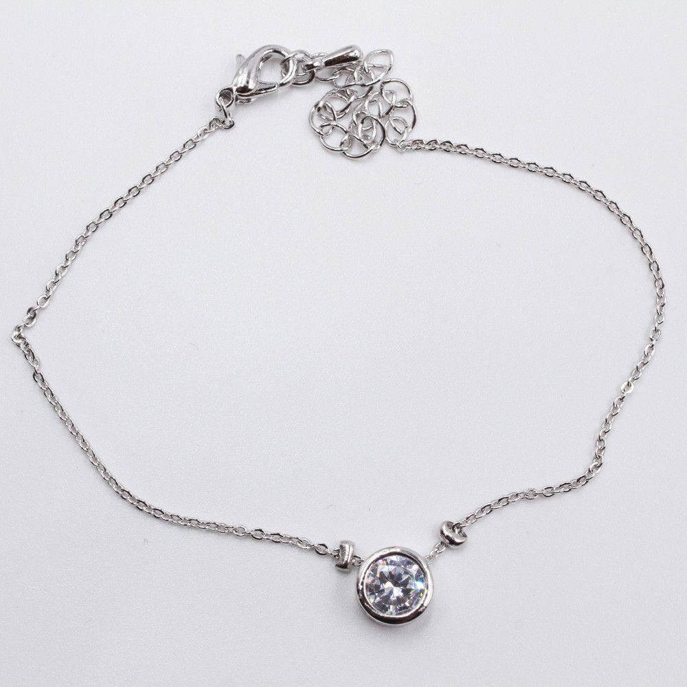 اسواره بفص سوليتير زركون اسواره متوفر 2 لون فضي