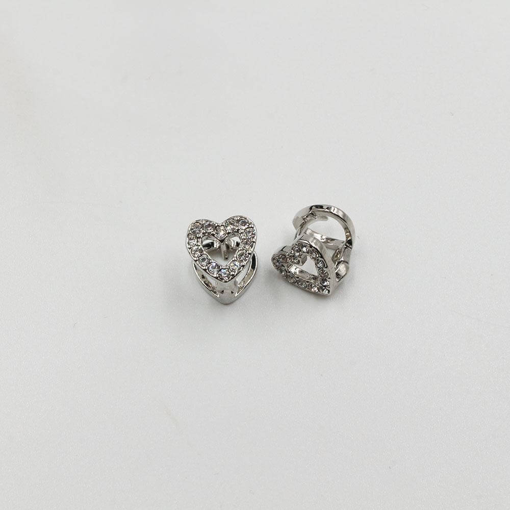 حلق كبس كريستال حلق متوفر 3 لون فضي