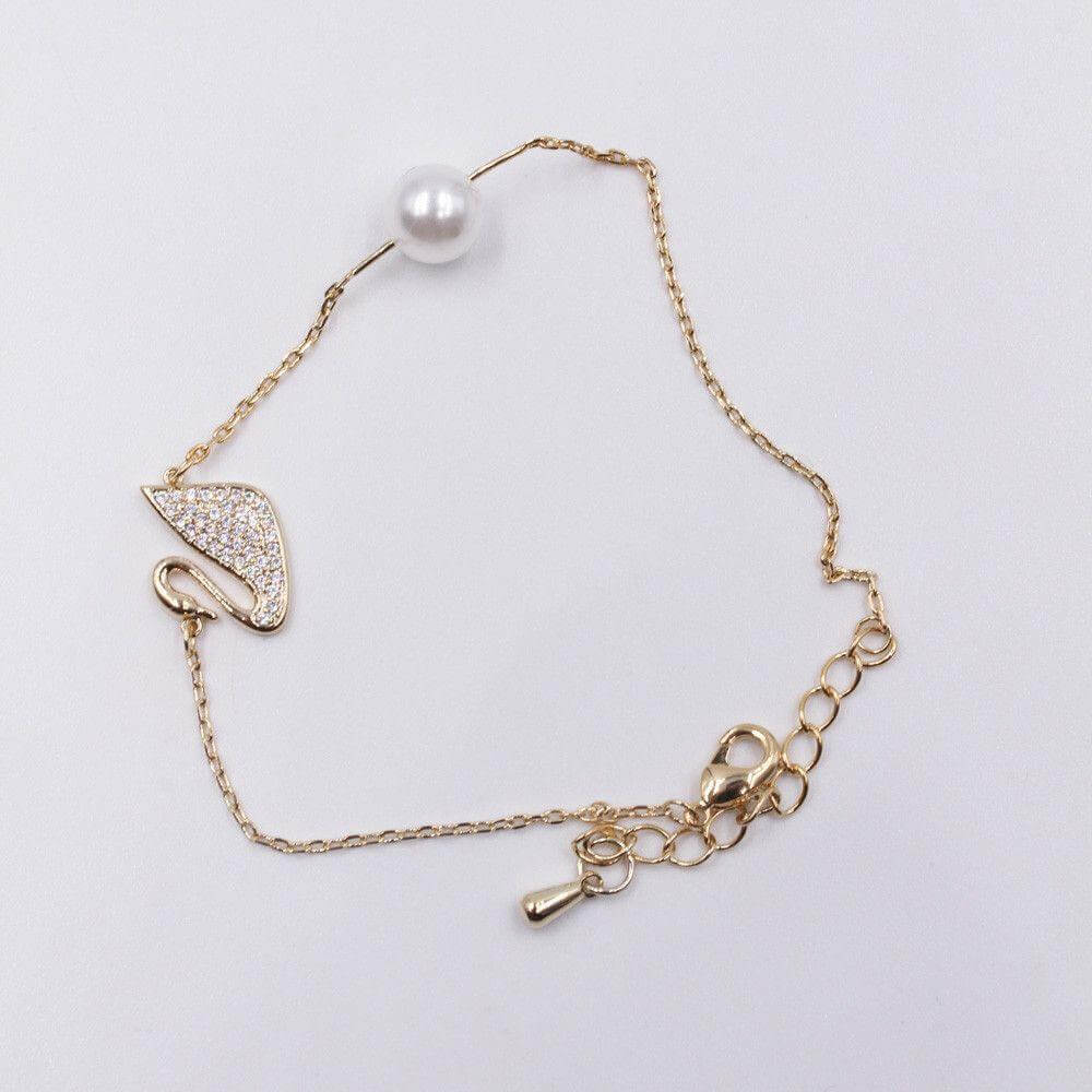 اسواره وزه وحبة لولو ذهبي اسواره متوفر 1 لون ذهبي