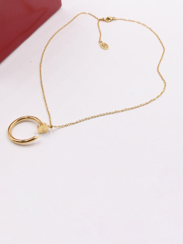 سلسال مسمار كارتير كبير ميتال لوقو سلسال CARTIER