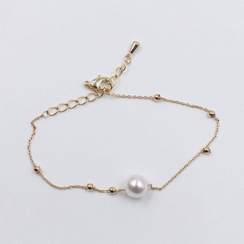 اسواره حبة لولو سلسله بقطع معدينه اسواره متوفر 1 لون