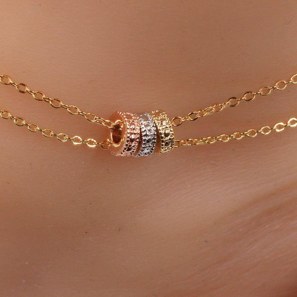 خلخال دورين بحلقات معدنيه ملونه خلخال متوفر 2 لون