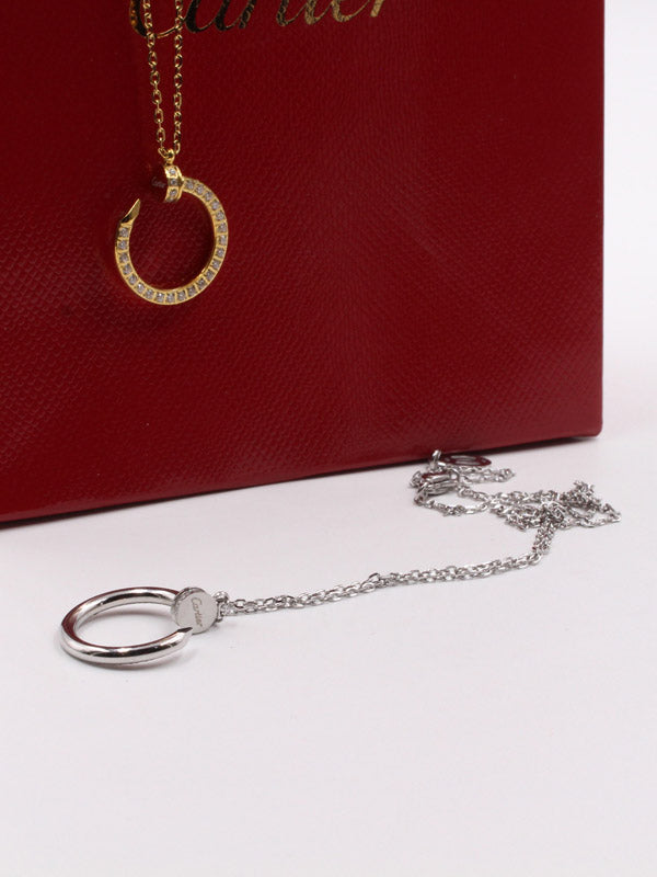 سلسال مسمار كارتير زركون وسط سلسال dior