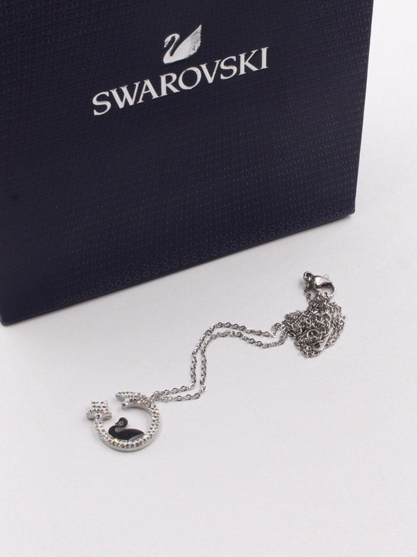 سلسال سواروفسكي فضي سلسال Swarovski