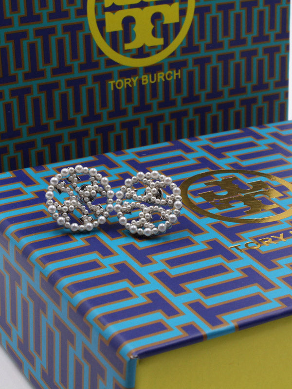 حلق توري بورش مدور بيرل حلق tory burch