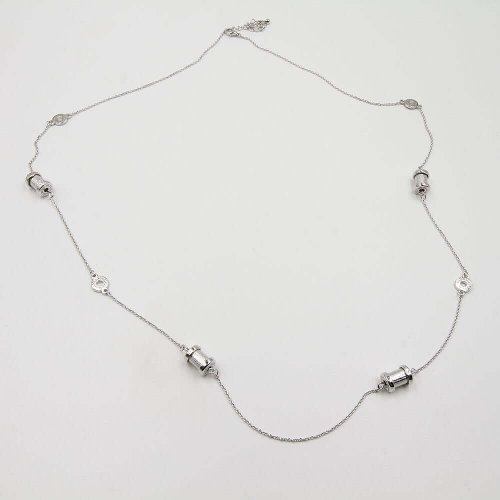 سلسال بولقري طويل سلسال متوفر 5 لون فضي